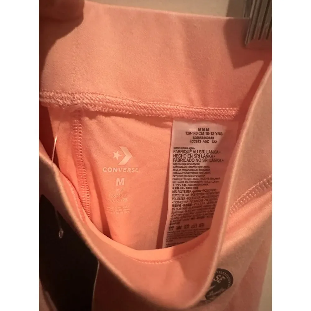 NWT Converse All Star Girl Storm Pink Leggings Size M